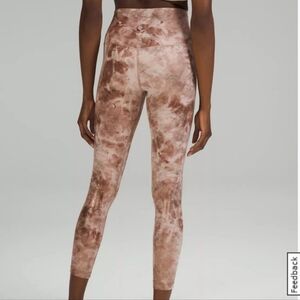 Lululemon Size 8 Align High Rise Pant 25" *Shine DYM8 Gold Beige Shimmer New